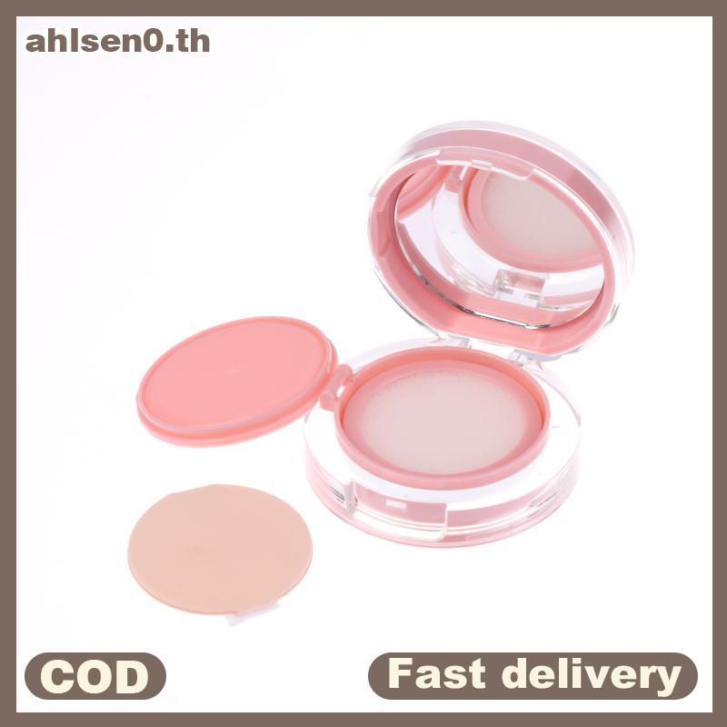 Ahlsen0 6g Empty Air Cushion Puff กล่องเครื่องสําอางแบบพกพาแต่งหน้าคอนเทนเนอร์แป้งฟองน้ํากระจกสําหรั