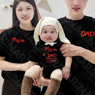 🔥พร้อมส่ง&COD🔥RINA STUDIO เสื้อยืดพ่อแม่ลูก 2025 ชุดฤดูร้อนใหม่สําหรับครอบครัวสามหรือสี่แม่ลูกแม่ลูกครอบครัวสวมใส่