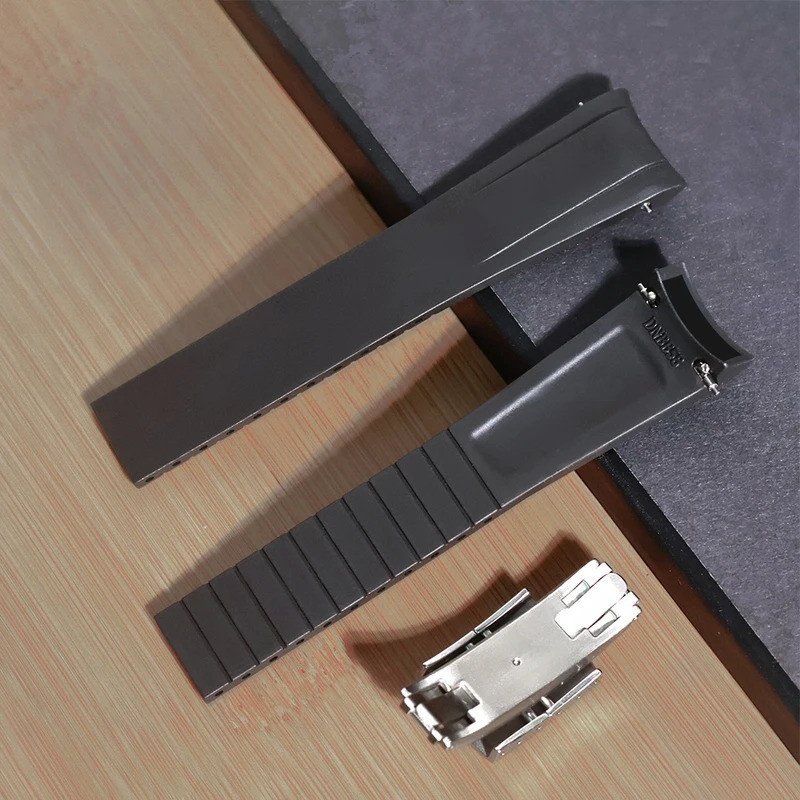 CTS 20 มม.เรืองแสง ubber สําหรับ Tudor BB58 Black Bay 58 & Ranger 39 พับใหม่ Deisgn 316L Clasp นาฬิก