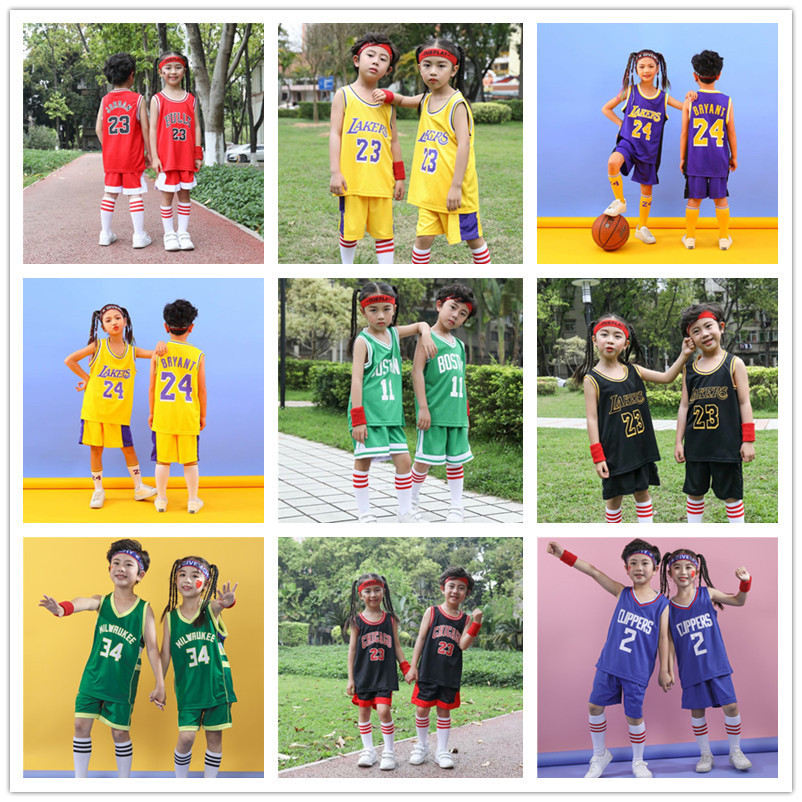Jersey นักเรียนประถม ลายทีมโปรด Warriors, Nets, Lakers, Bulls, Knights, Dragons