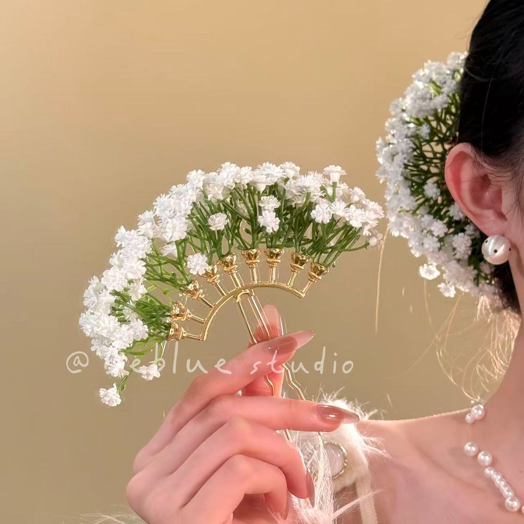 พัดลม Xue Fangfei~Liu Yifei Gyoplymos Hairpin อุปกรณ์เสริมผมหญิงใหม่สไตล์จีน Hanfu Hairpin Fanxue Fa