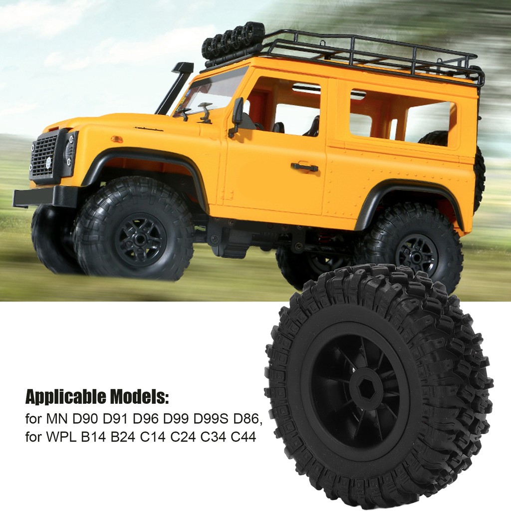 [WKM] 4PCS RC ยางรถ Tyre ล้อสําหรับ MN D90 D91 D99 D99S D86 RC รถอะไหล่อัพเกรด AccessoriesR789BL สีด