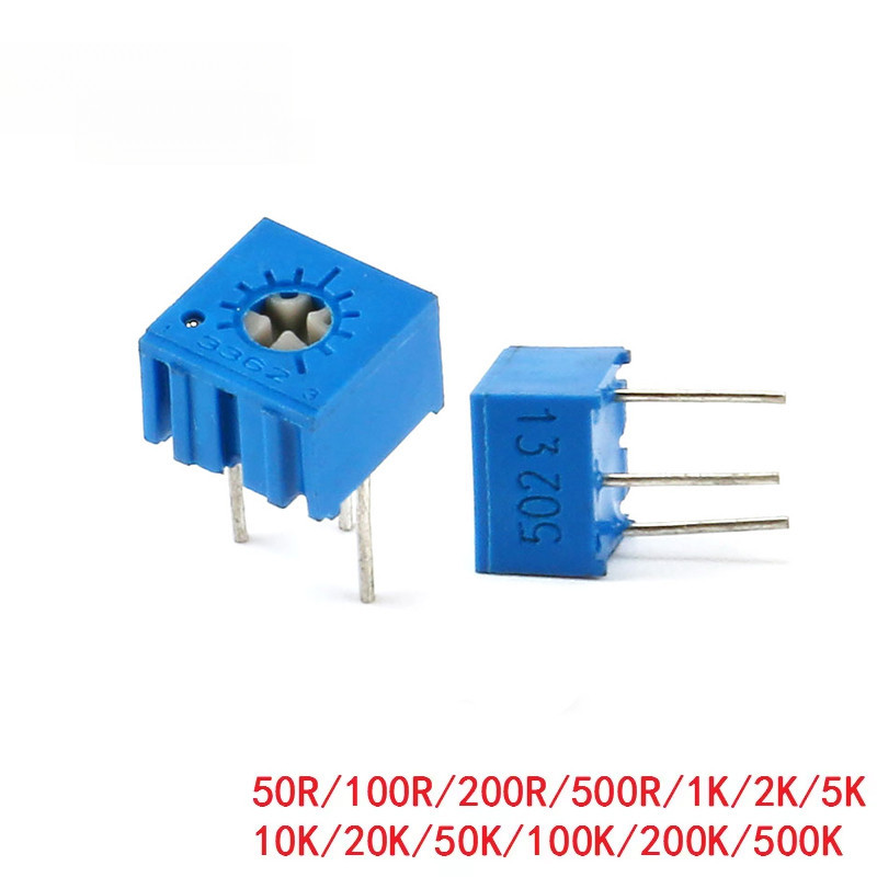 10 ชิ้น/5 ชิ้น 3362 3362P Trimmer Potentiometer Variable Resistor 1K 2K 5K 10K 20K 50K 100K 200K 50R