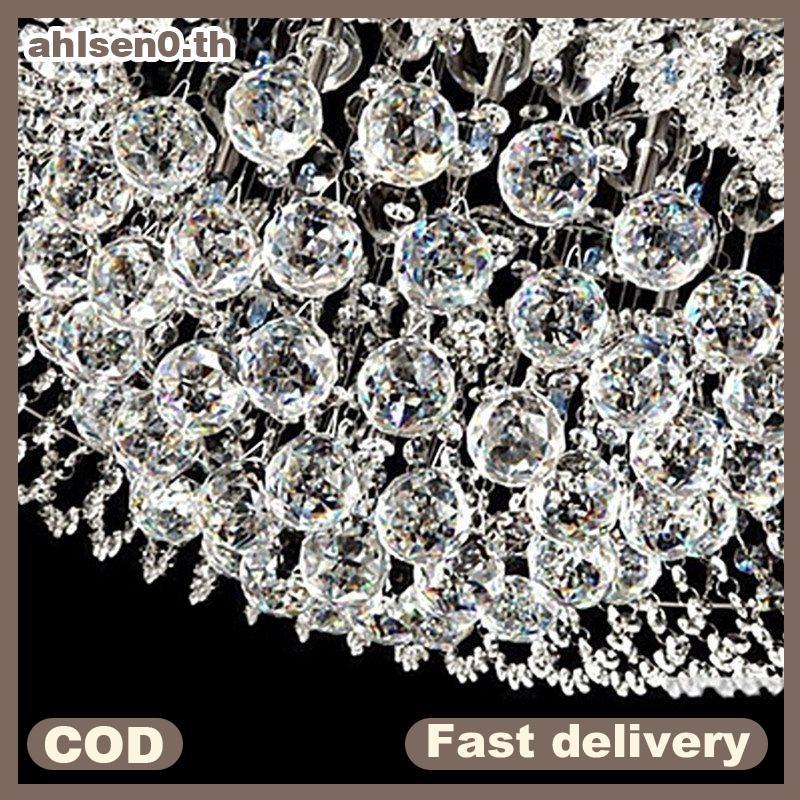 Ahlsen0 30 มม./40 มม.แขวนคริสตัลใสแสง Ball Prisms DIY ผ้าม่าน ChandelierDecor th
