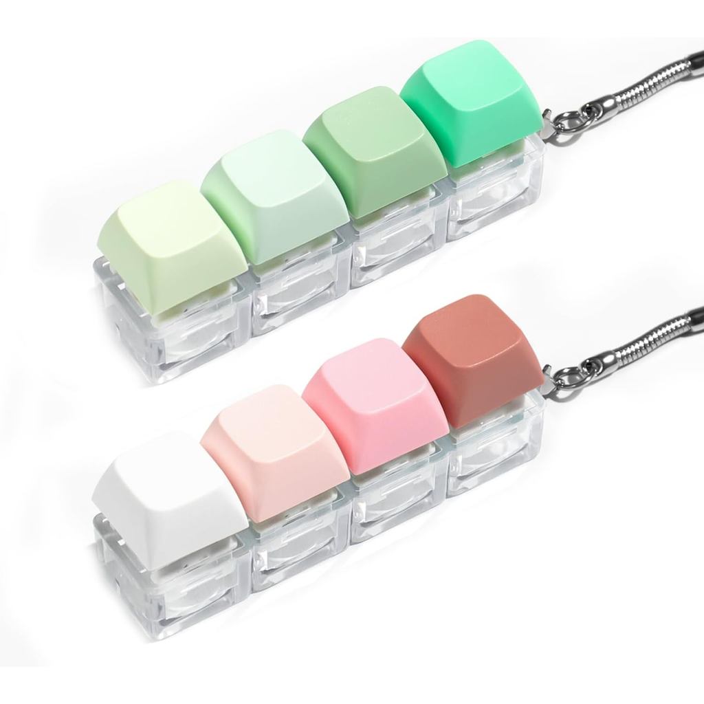 คีย์บอร์ด Fidget Toy - 2 ชิ้น Fidget คีย์บอร์ดพวงกุญแจคีย์บอร์ด Clicker Fidget ของเล่นความเครียดบรรเ