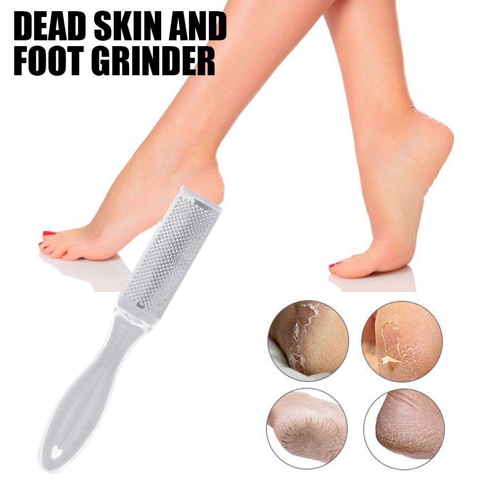 สแตนเลสสตีลเท้า Exfoliating Scrub Rub Board Dead Feet Scrubber แคลลัส Foot Care Care K0n4