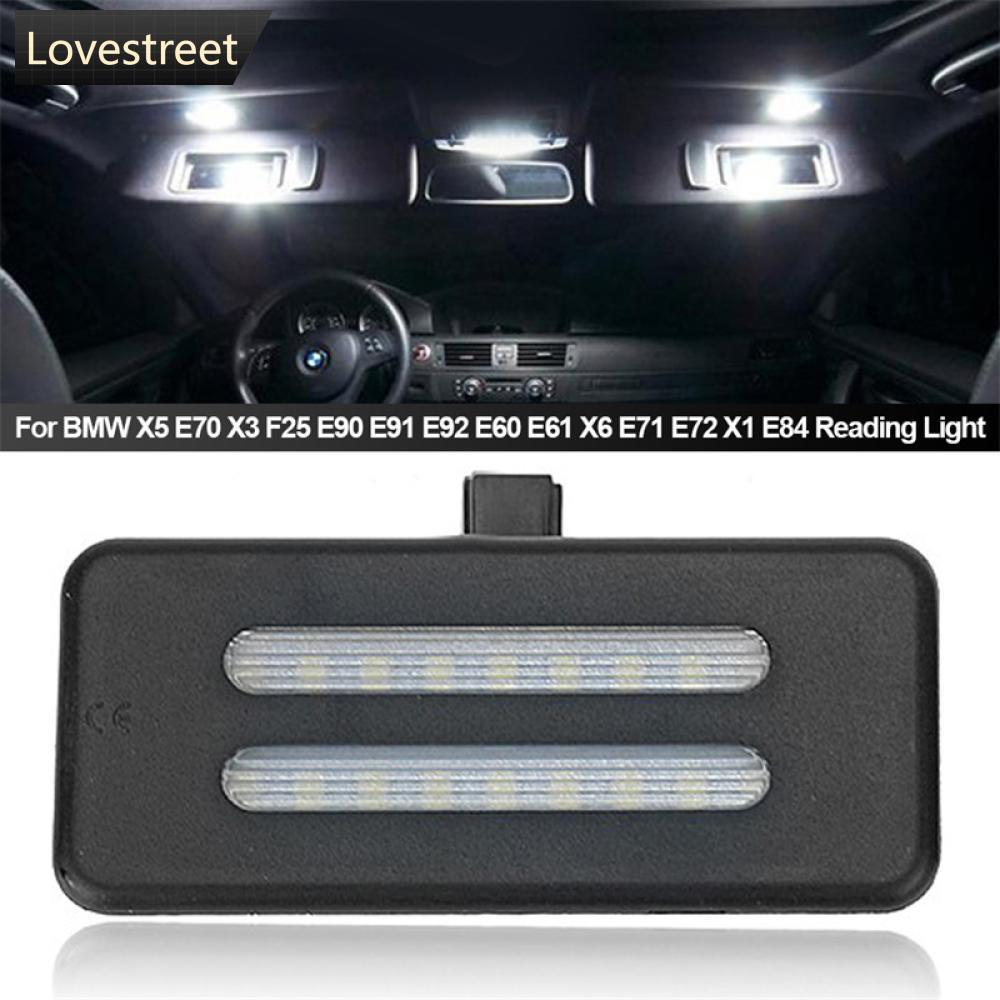 LOVE 1PC รถ LED ภายใน Sun Visor Vanity กระจกโคมไฟอ่านหนังสือสําหรับ BMW X5 E70 X3 F25 E90 E91 E92 E6