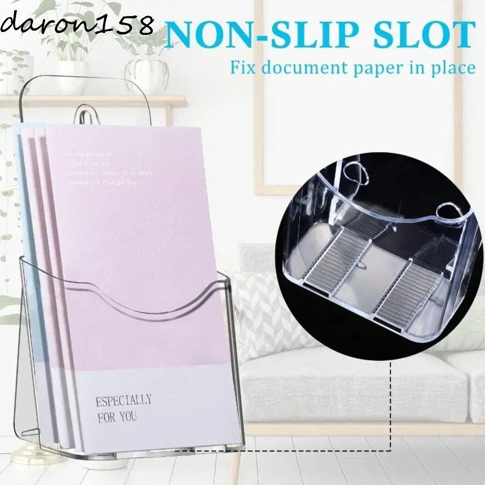 PHASE A6 Brochure Holder, เคาน์เตอร์อะคริลิค Pampllet Holder, สะดวกแบบพกพา Organizer Clear Flyer Dis