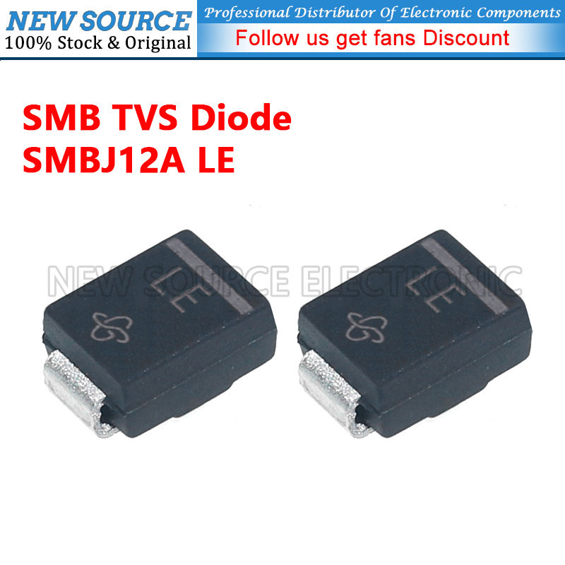[20-100 ชิ้น] SMBJ12A LE SMB TVS Diode SMD Transient แรงดันไฟฟ้า Suppessor Diode แหล่งใหม่