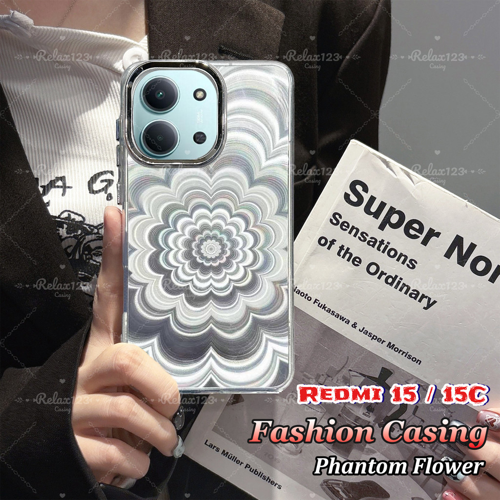 สําหรับ Redmi 15C 5G แฟชั่น Phantom ดอกไม้เคสโทรศัพท์สําหรับ Xiaomi Redmi 15 15C Redmi15C Redmi 15 C
