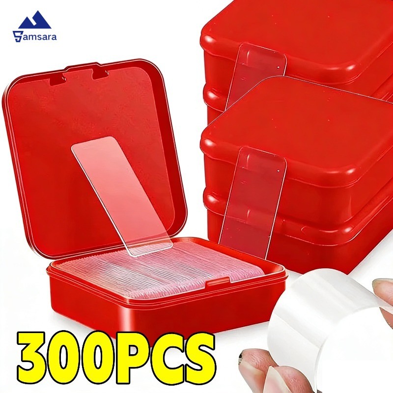 60/180/300PCS Strong Adhesion สติ๊กเกอร์ติดผนัง - เทปกาวสองด้านแบบใช้ซ้ําได้ Sticky - Traceless โปสเตอร์ 3M เทปนาโนใสปรับปรุงบ้าน