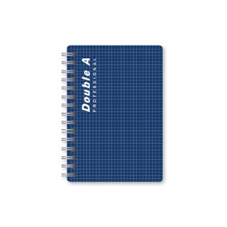สมุดสันลวด  Double A A5 70แกรม น้ำเงิน (100แผ่น/เล่ม)