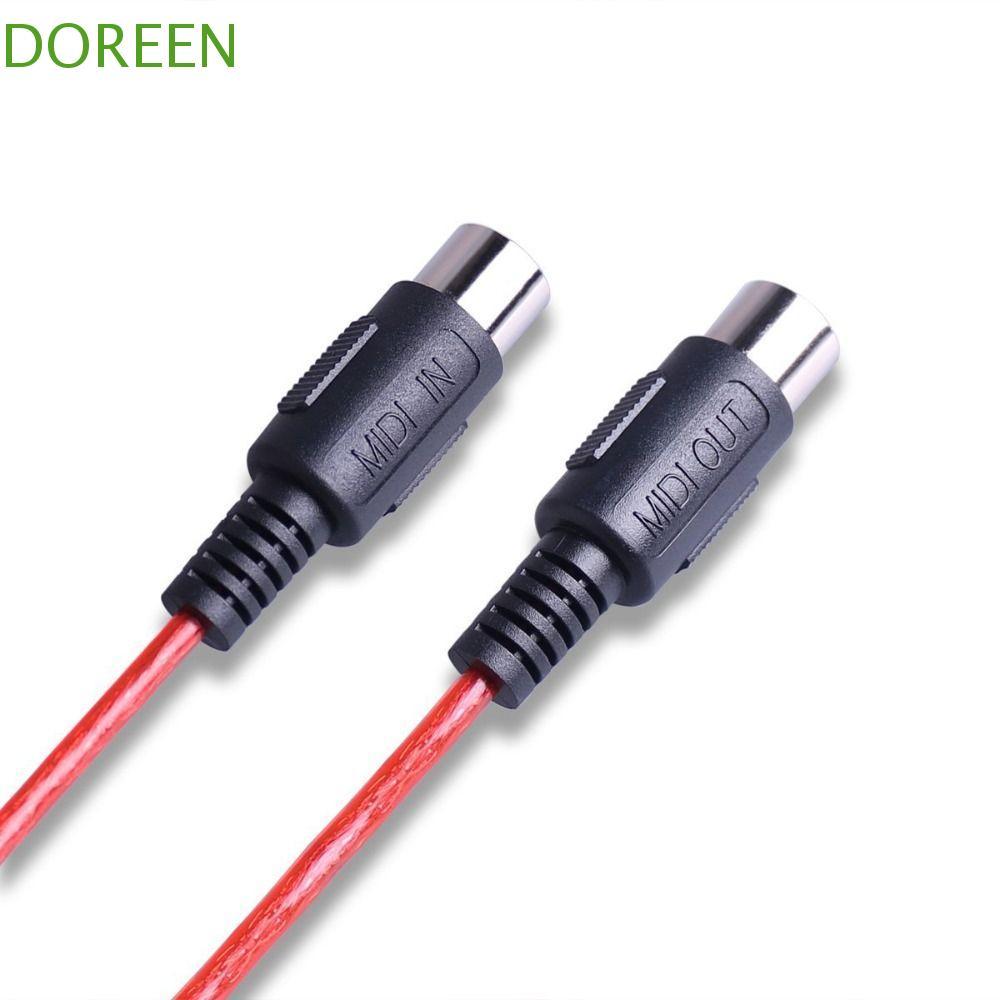 DOREEN MIDI สาย, หลายความยาวชายชาย MIDI สายต่อ, สีดําเพลงเกียร์ทองแดง 5-Pin DIN ปลั๊ก Din-5pin M/M อ