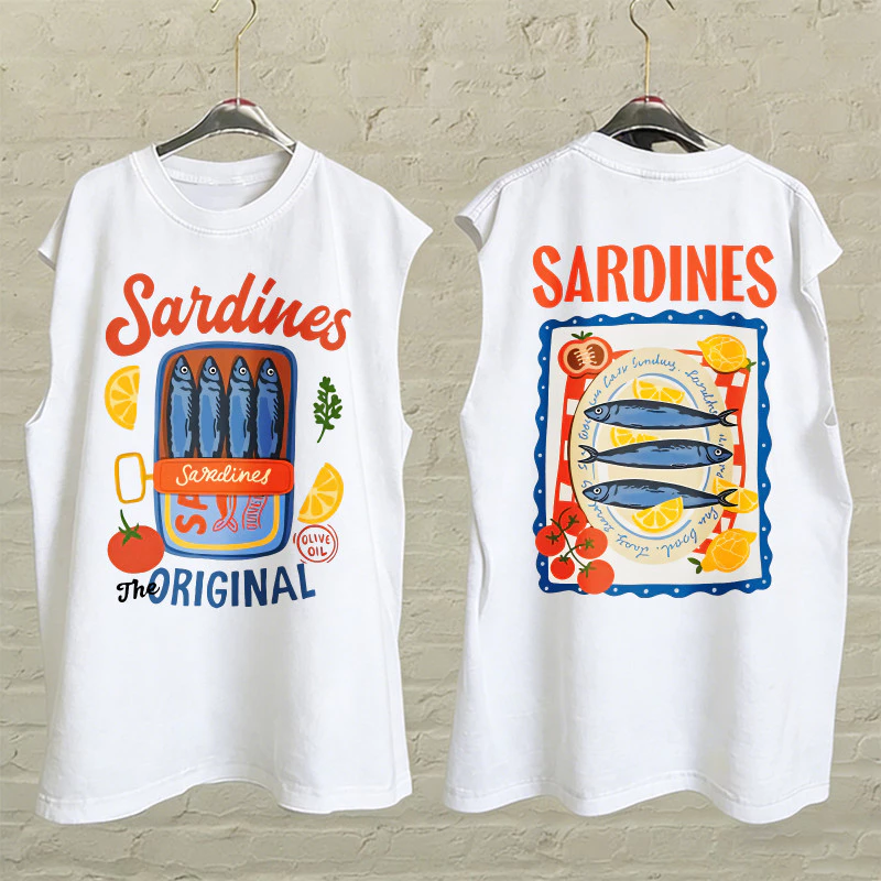 Sea.Tee แขนกุด Oversize ผ้าคอตตอน 100% "SANDINES" เสื้อกีฬา แฟชั่น สบายนุ่ม ไซส์ S-3XL