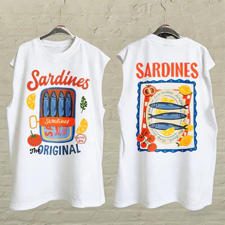 Sea.Tee แขนกุด Oversize ผ้าคอตตอน 100% "SANDINES" เสื้อกีฬา แฟชั่น สบายนุ่ม ไซส์ S-3XL