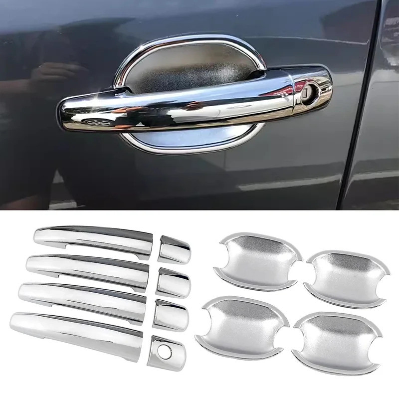 สําหรับ Peugeot 207 308 3008 สําหรับ Citroen C4 C6 Jumpy ABS จัดแต่งทรงผมรถ Chrome ด้านข้างประตูฝาคร