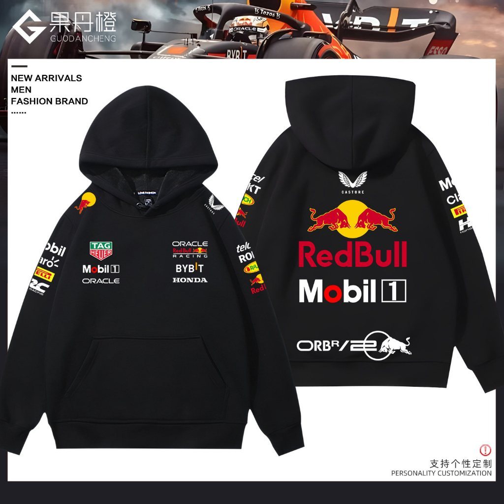 ชุดแข่งขัน Red Bull F1 เสื้อเสื้อผ้ากระดูก RedBull แจ็คเก็ตกีฬาผู้ชาย