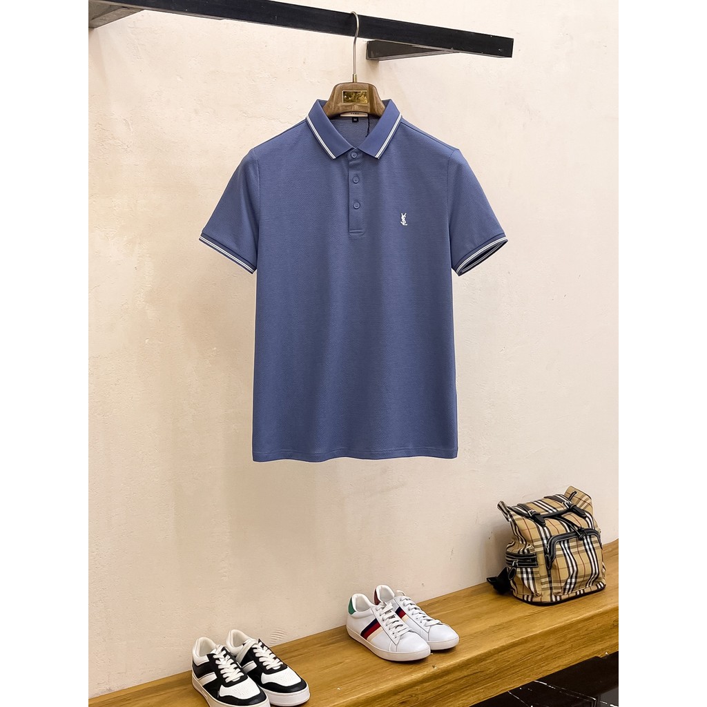 เสื้อยืดSaintLaurentแขนสั้นสำหรับผู้ชายและผู้หญิง น้ำหนักเบาทึดไว เหมาะสำหรับการทำงานและการแต่งกายตา