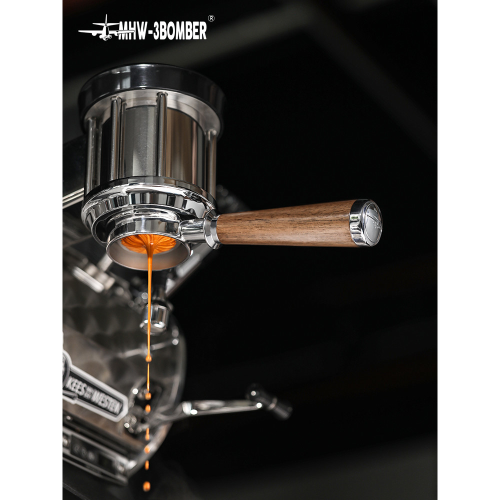 MHW-3BOMBER Bomber Bottomless Handle 58mm Espresso Machine ดัดแปลง E61 Bottomless Wood Handle