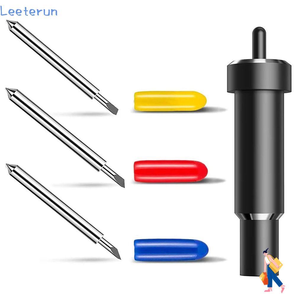 LEETERUN ใบมีดตัดลึก, ใบมีดพล็อตเตอร์เรียบโลหะ, เปลี่ยนใบมีด 30 45 60 องศาสําหรับ Cricut Explore 3/A