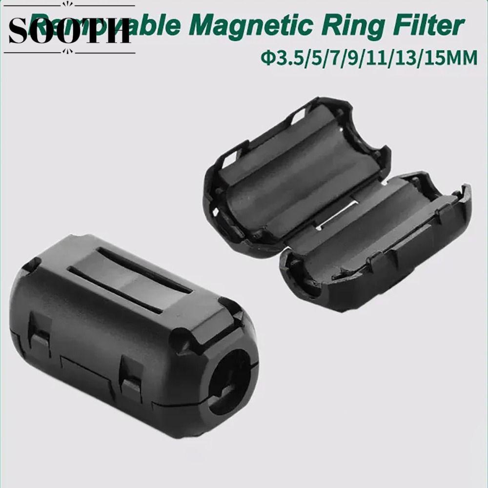 SOOTH 1 ชิ้น Degaussing Filter, EMI RFI Choke คลิป Ferrite Core Anti-interfiration แหวนแม่เหล็ก, Noi