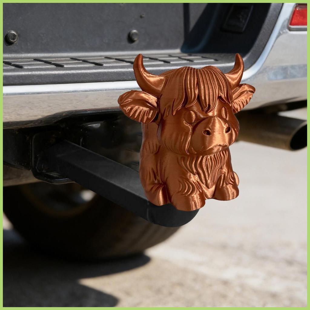 Trailer Hitch ครอบคลุม Highland Cattle Trailer อะไหล่ Highland Cattle Hitch Receiver สําหรับลากจูงกั