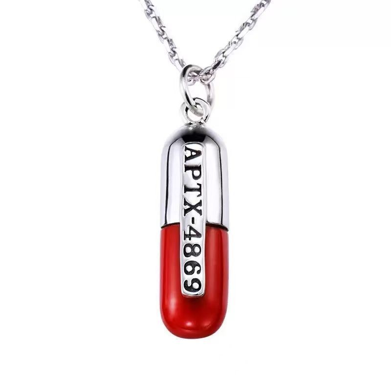 เวียดนามสร้อยคอcos链灰วรของขวัญ动漫边饰品APTX4869胶吊จี้Detective Conan คอสเพลย์สร้อยคอ Haibara Ai อะนิเมะอุป