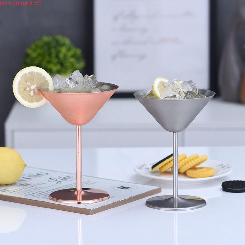 QUAKE Martini Goblet Multi-Function คุณภาพสูง Drinkware Light Gold สแตนเลส Goblet