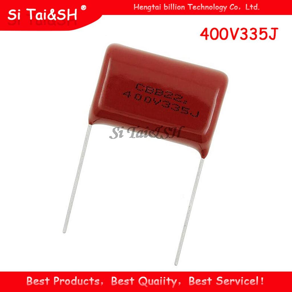 10PCS 400V335J 3.3uF Pitch 25 มม.400V 335 3300nf CBB ตัวเก็บประจุฟิล์มโพรพิลีน