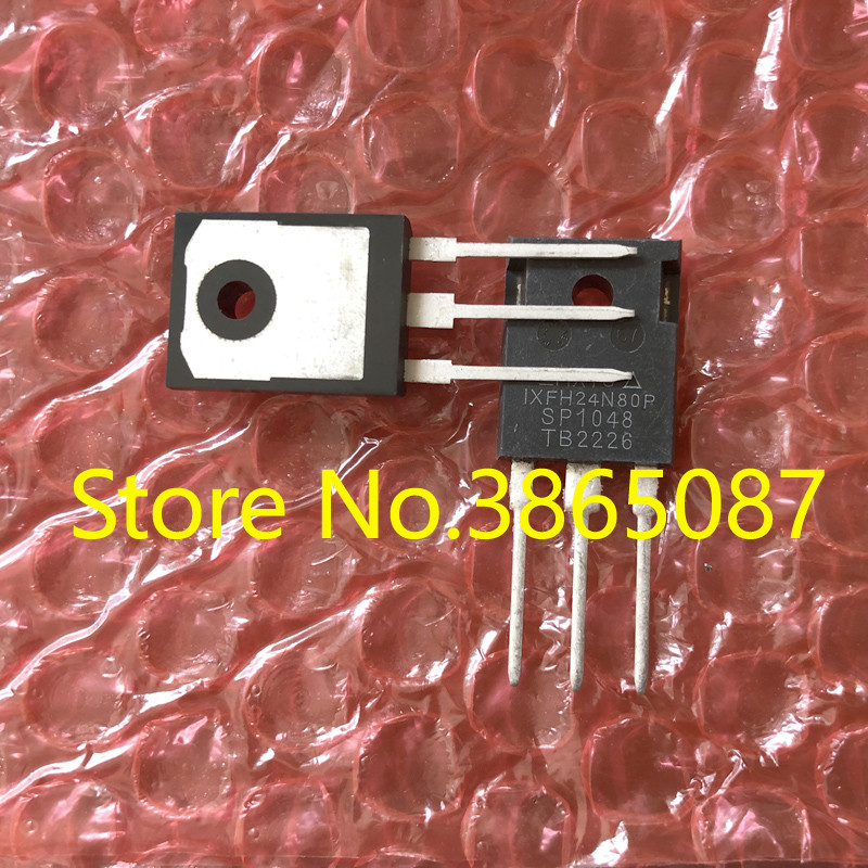 IXFH24N80P IXFH24N80 TO-247AD TO-247 24A 800V N-CHANEL SI POWER MOSFET ทรานซิสเตอร์ MOSFET 10 ชิ้น/ล