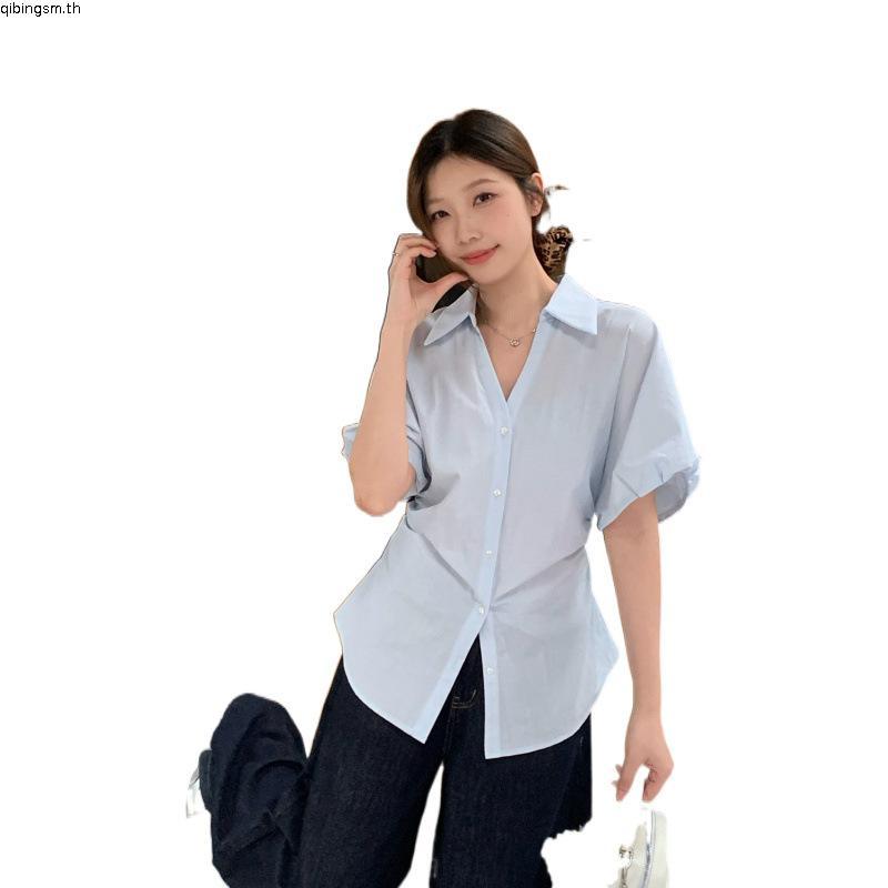 #ป้าย matinee M1897 เชิ้ตแฟชั่นดีไซน์ใหม่ สไตล์เปิดไหล่เก๋ ๆ ใส่แล้วดูชิคทันสมัย เหมาะกับทุกโอกาส