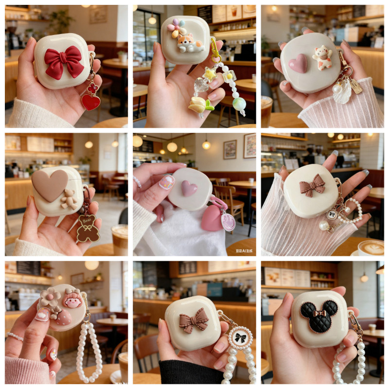 Ins cat สําหรับ Baseus WM01 WM02 กรณีการ์ตูนหูฟังสําหรับ Baseus WM02 ซิลิโคน TPU พร้อม keychian ฝาคร