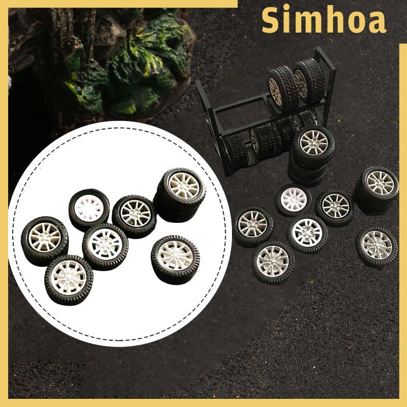[SIMHOA] 8x RC รถล้อและยาง RC ยางพร้อมขอบล้อสําหรับอุปกรณ์เสริมขนาด 1:64