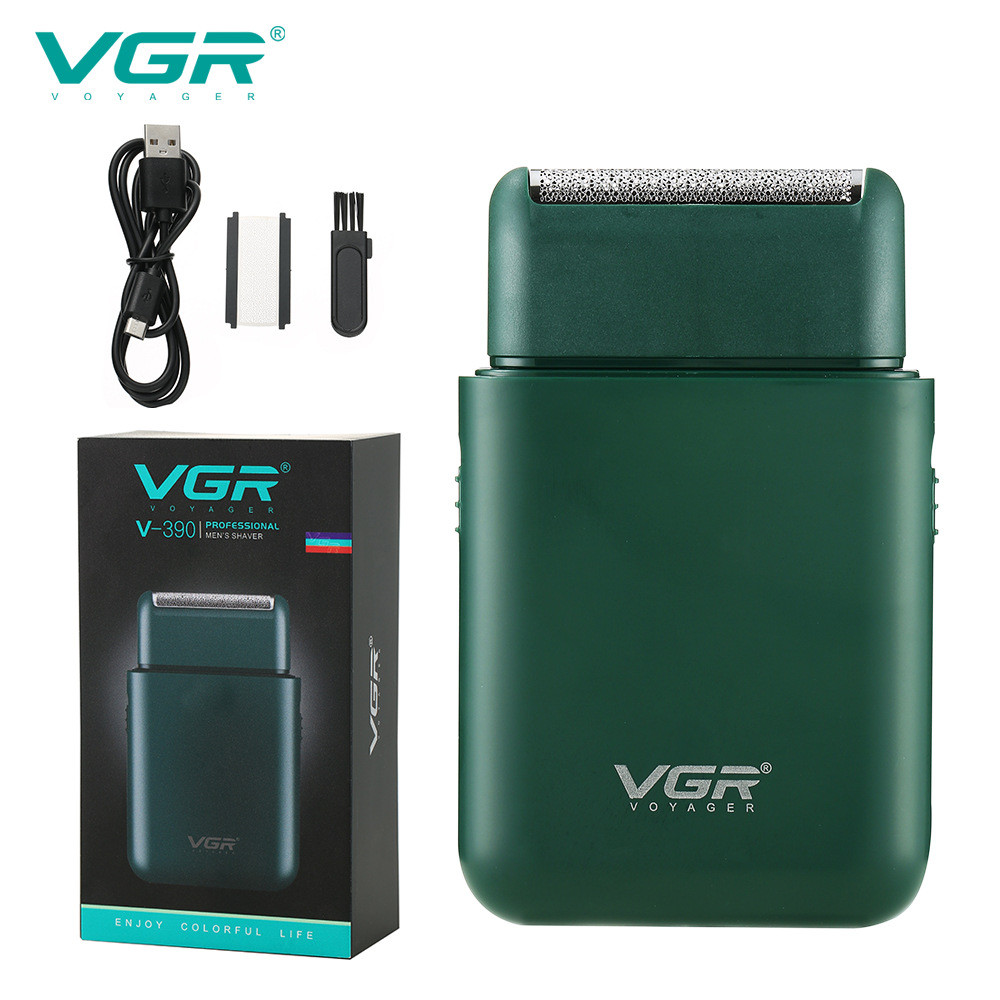 VGR390 เครื่องโกนหนวดรถยนต์ Push White Reciprocating Shaver VGR390 เครื่องโกนหนวดรถยนต์แบบพกพา Scrap