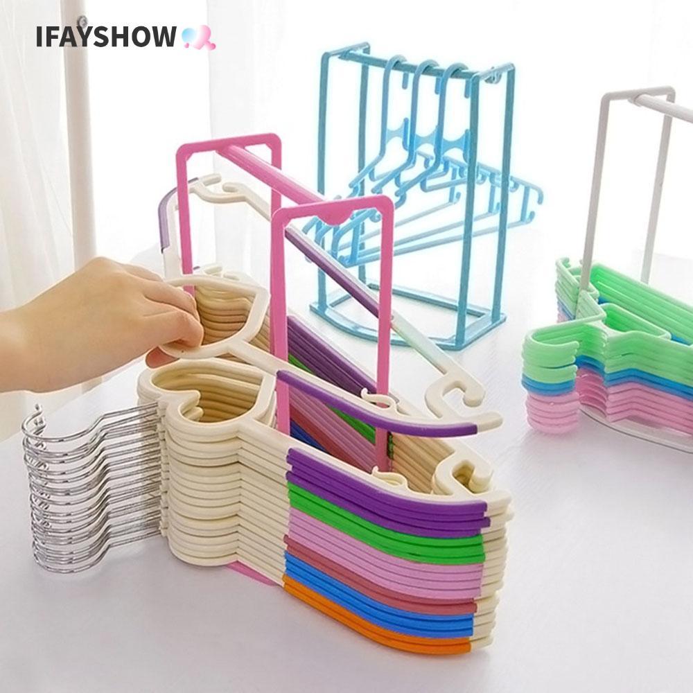 IFAYSHOW ไม้แขวนเสื้อ Stacker ที่วางแฟชั่นชั้นวางตู้เสื้อผ้า