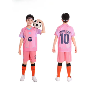 เสื้อฟุตบอลโลกสำหรับเด็กทั้งชายและหญิง เจอร์ซีย์แห้งไวสำหรับแข่งขัน สไตล์เหมือนกัน