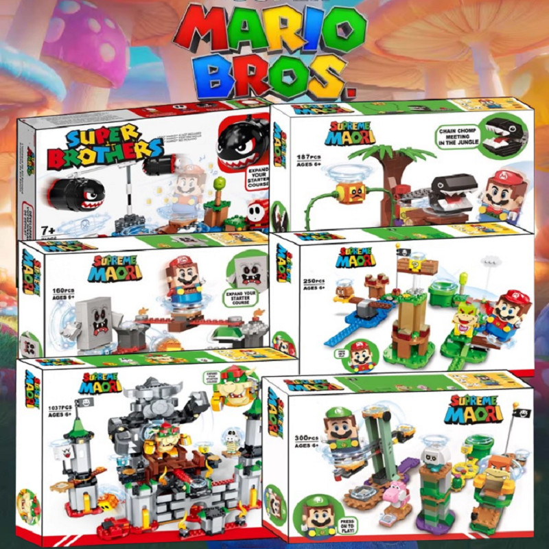 Super Mario 71360 Mario Luigi Adventure Starter Set Level Card Building Block ของเล่นชาย 2026 Matchi