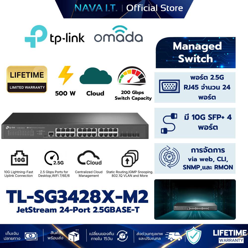 TP-LINK TL-SG3428X-M2 JetStream 24-Port Managed Switch