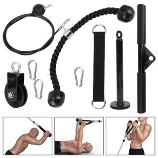 9PCS อุปกรณ์ออกกําลังกาย รอกสายเคเบิล DIY สําหรับยกแขน