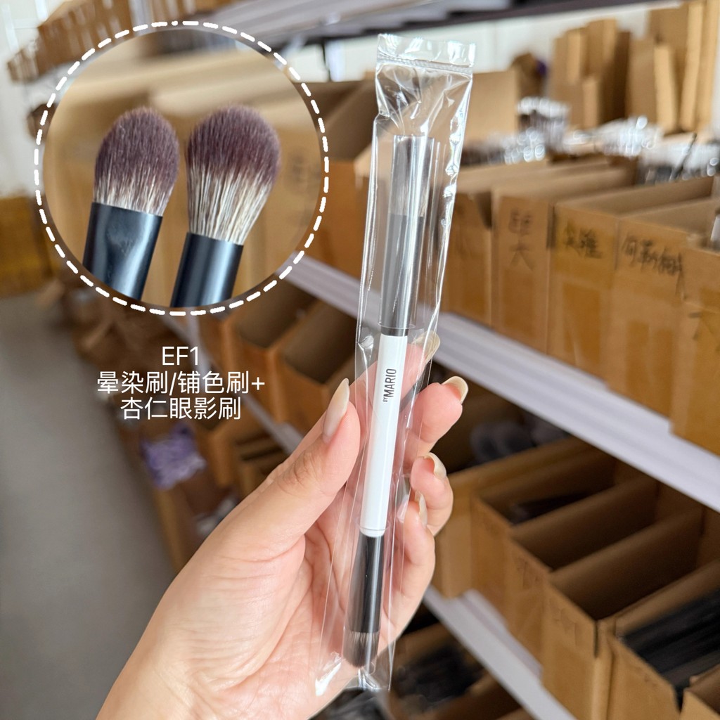 คําแนะนําผลิตภัณฑ์ใหม่!ของแท้ American MAKEUP BY MARIO EF1 แปรงอายแชโดว์สองหัว Smudge Brush อายแชโดว์สี Shoping