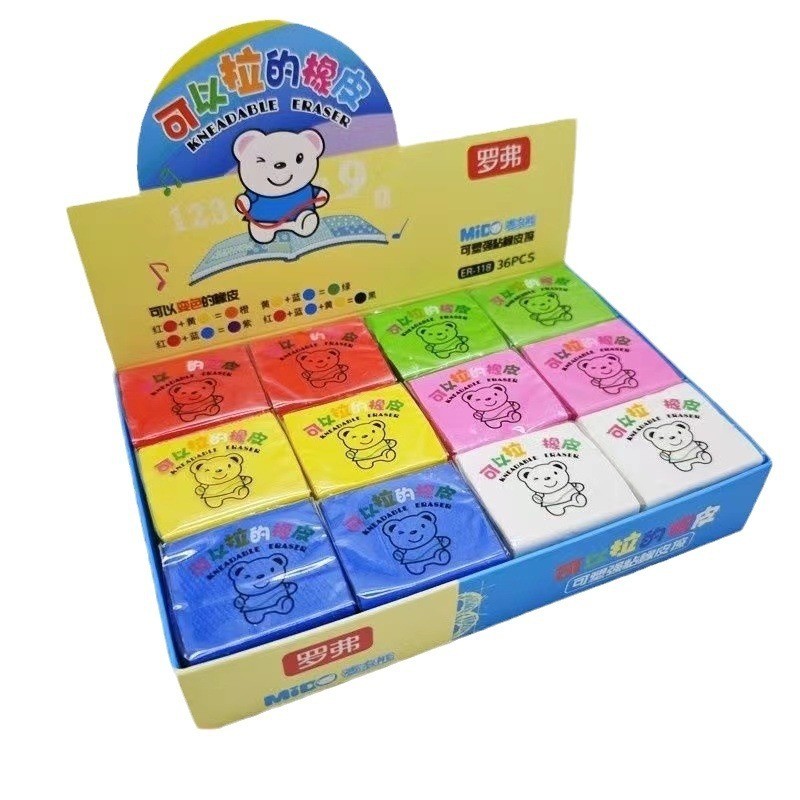 Eraser Art Clay Eraser เครื่องเขียนดินสอสีแปรงเปลี่ยนสี