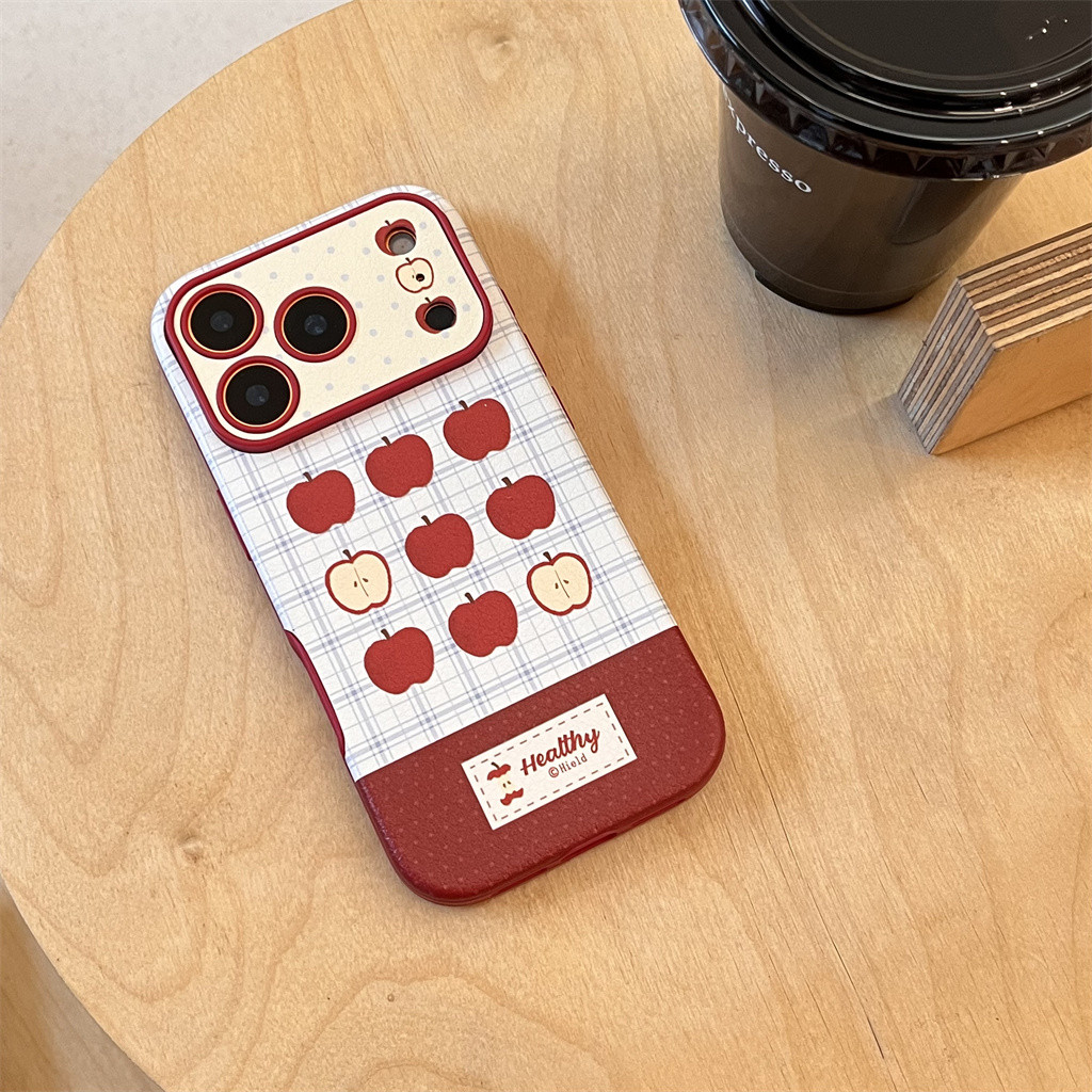 สําหรับIphone Case 17 Pro Max 16 Pro Max 15 Pro Max 14 Pro Max Big Window Red Appleเคสโทรศัพท์ - รูปที่ 5