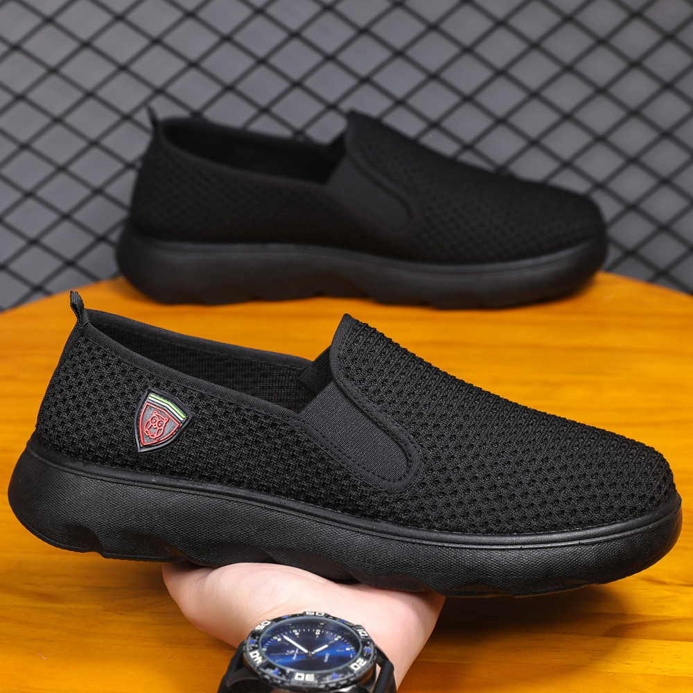 One-Pedal Mens Mens Shoes Old Beijing Cloth Shoes Breathable Spring Net Shoes Mens Dad Shoes Driving