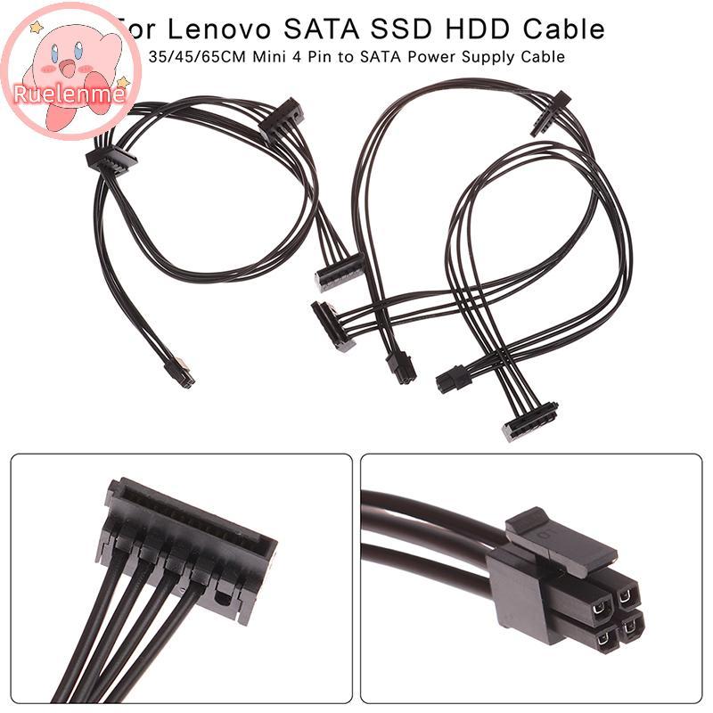 Uelenme 1 PC 35/4/65 ซม. 4 Pin to SATA Power Supply สําหรับหลักอินเทอร์เฟซ SATA SSD HDD สาย TH