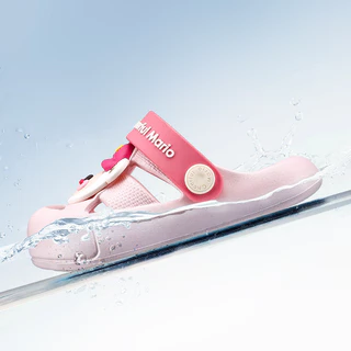 Cheerful Mario 14-19ซม Slipper เด็ก รองเท้ารัดส้นเด็กเล็ก ฤดูร้อน รองเท้าแตะหัดเดิน