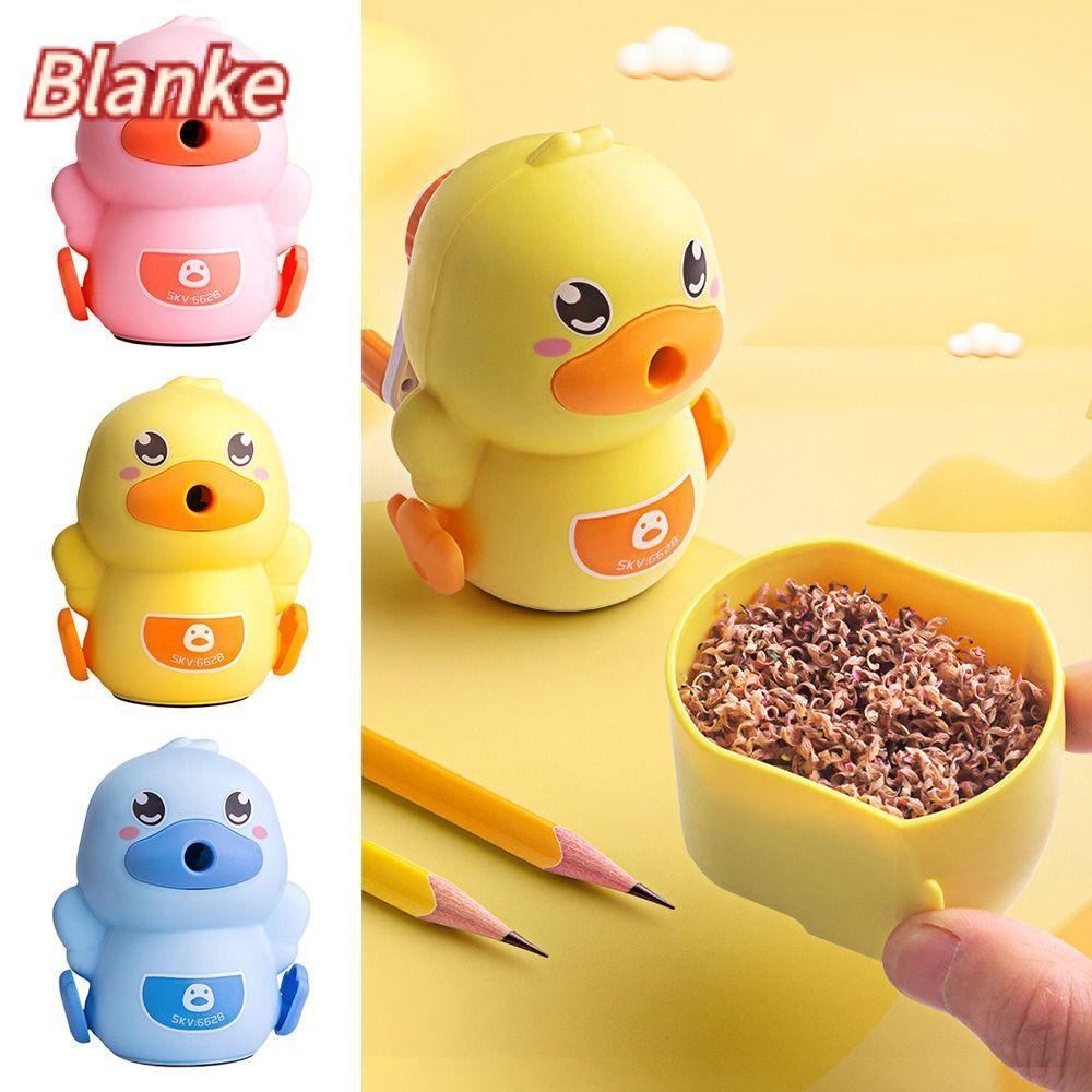 เครื่องเหลาดินสอ BLANKE ตะกั่วป้องกันการติดโดยอัตโนมัติเข้าสู่เครื่องมือเหลาดินสอตะกั่วของขวัญคุณภาพสูงเป็ดรูปนักเรียน Hand-cranked เครื่องมือกลนักเรียน