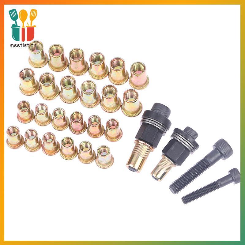 MEET M6 M8 Rivet Nut s คู่มือ Riveter คอลัมน์สแตนเลสหกเหลี่ยมถั่ว AM6SS AM8SS DIY เจาะ Rivet ด้านนอก