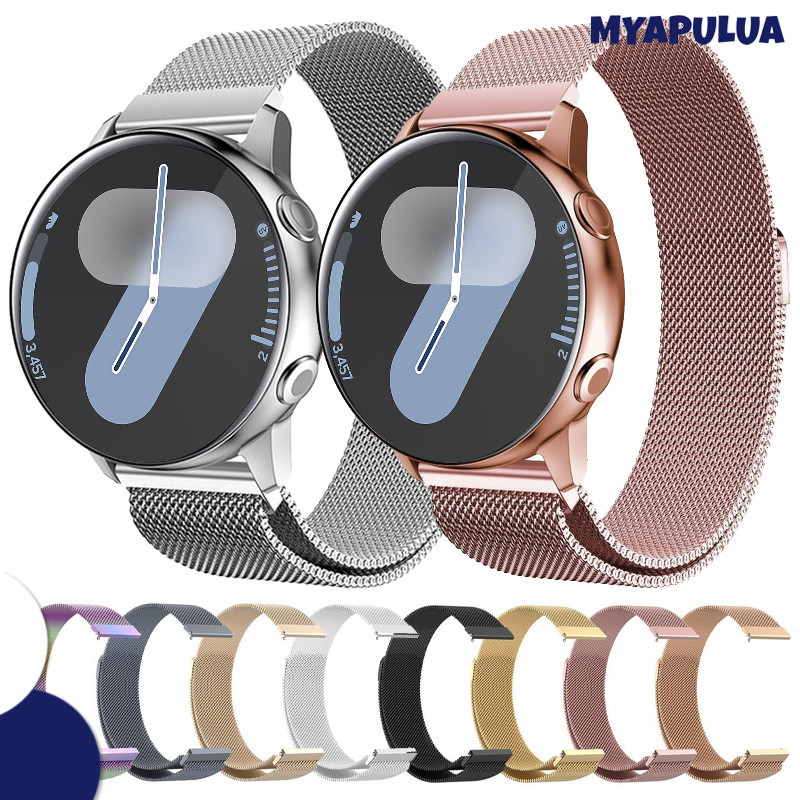 20มม 22มม สายรัดแม่เหล็กโลหะ Milanese Loop Band for Samsung Galaxy Watch/Redmi Watch 5 Lite/Huawei/Amazfit Bip 6/Garmin