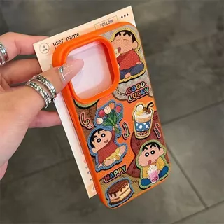 เคสโทรศัพท์ลายน่ารักการ์ตูนชินจังกินอาหาร Phone Case for 16 11 15 14 13 12 12promax 13promax 14plus 15plus