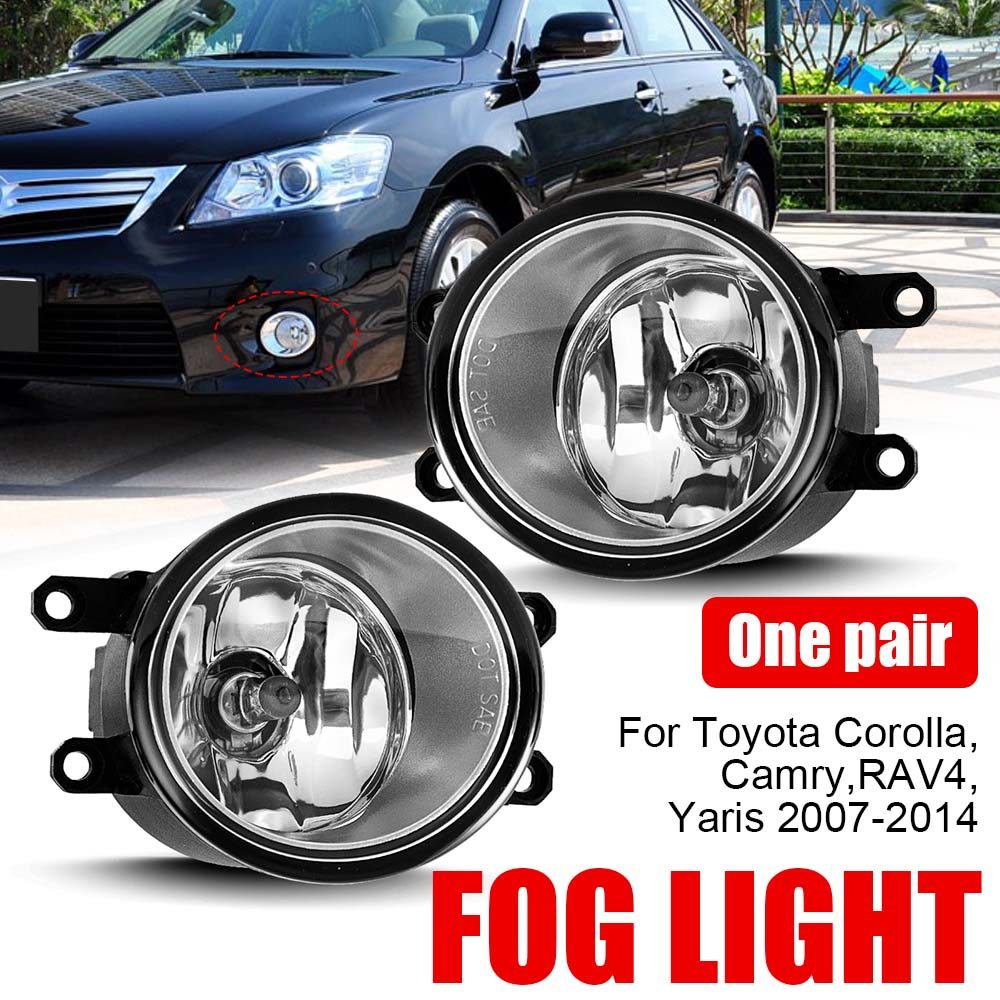 คู่ของ 07-14 Camry/Prius/Yaris/IS250/RX350 ไฟตัดหมอกเหมาะสําหรับ Toyota Universal หมอกโคมไฟ